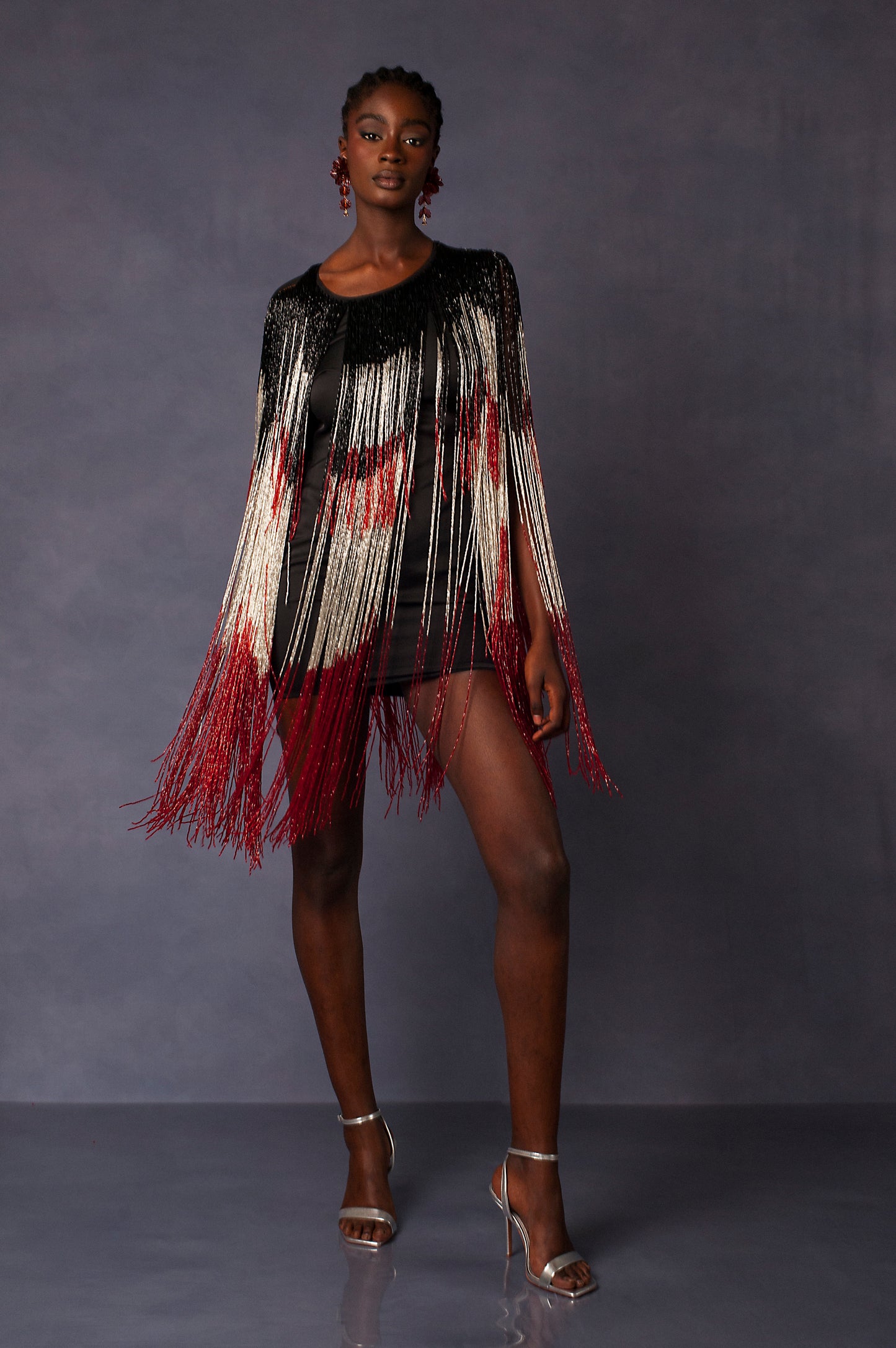 AKIRA FRINGES BEADS DRESS