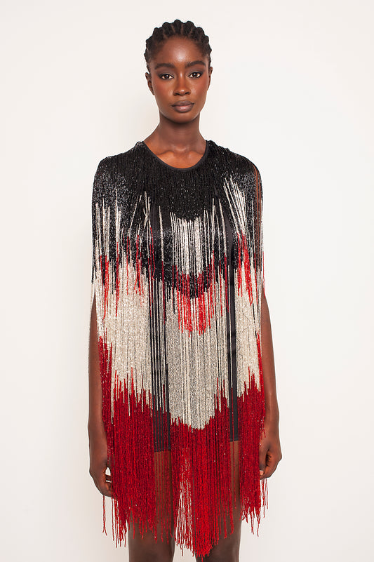 AKIRA FRINGES BEADS DRESS