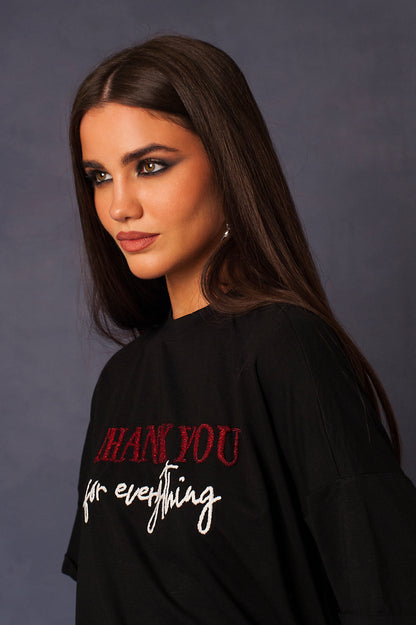 THANK YOU EMBROIDERED TEE