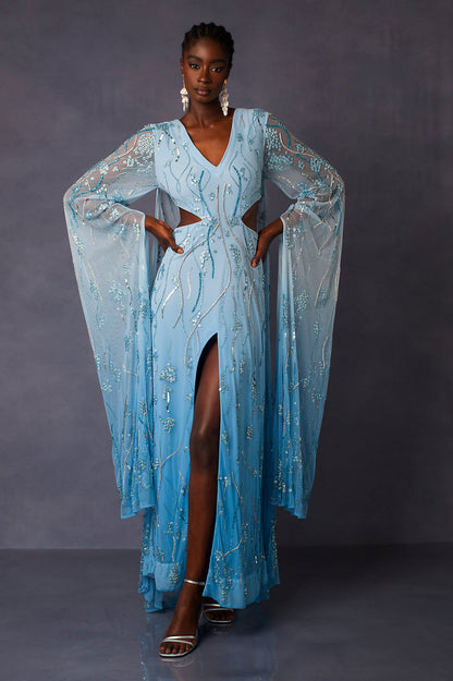 VESTALE EMBROIDERED LONG DRESS