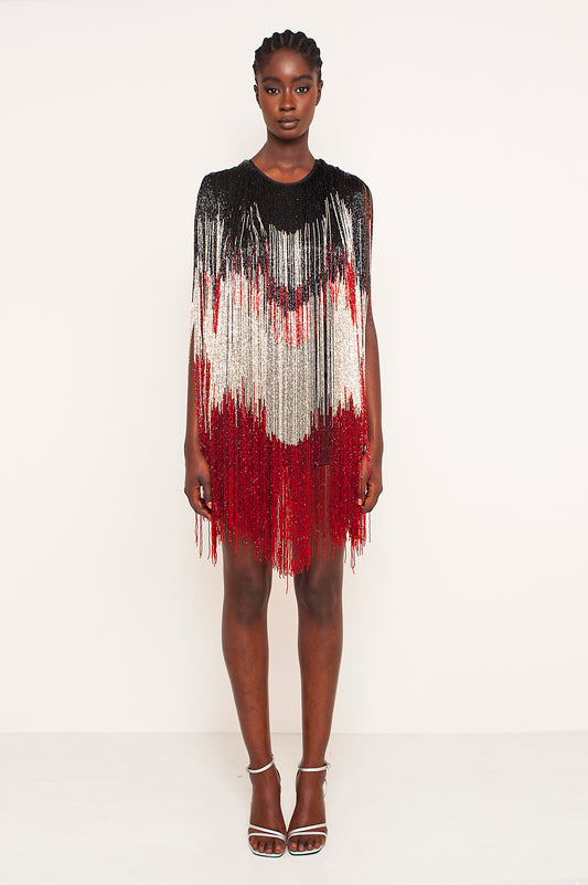 AKIRA FRINGES BEADS DRESS
