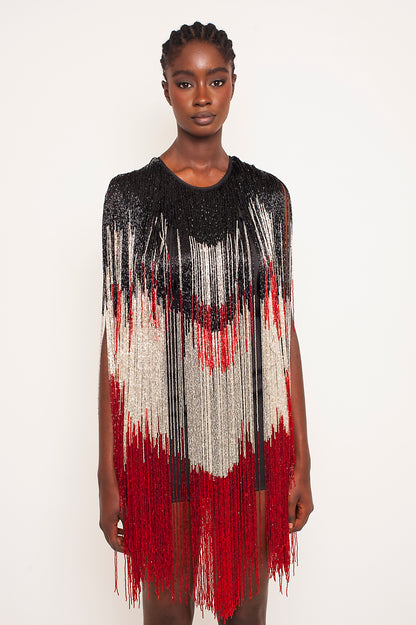 AKIRA FRINGES BEADS DRESS