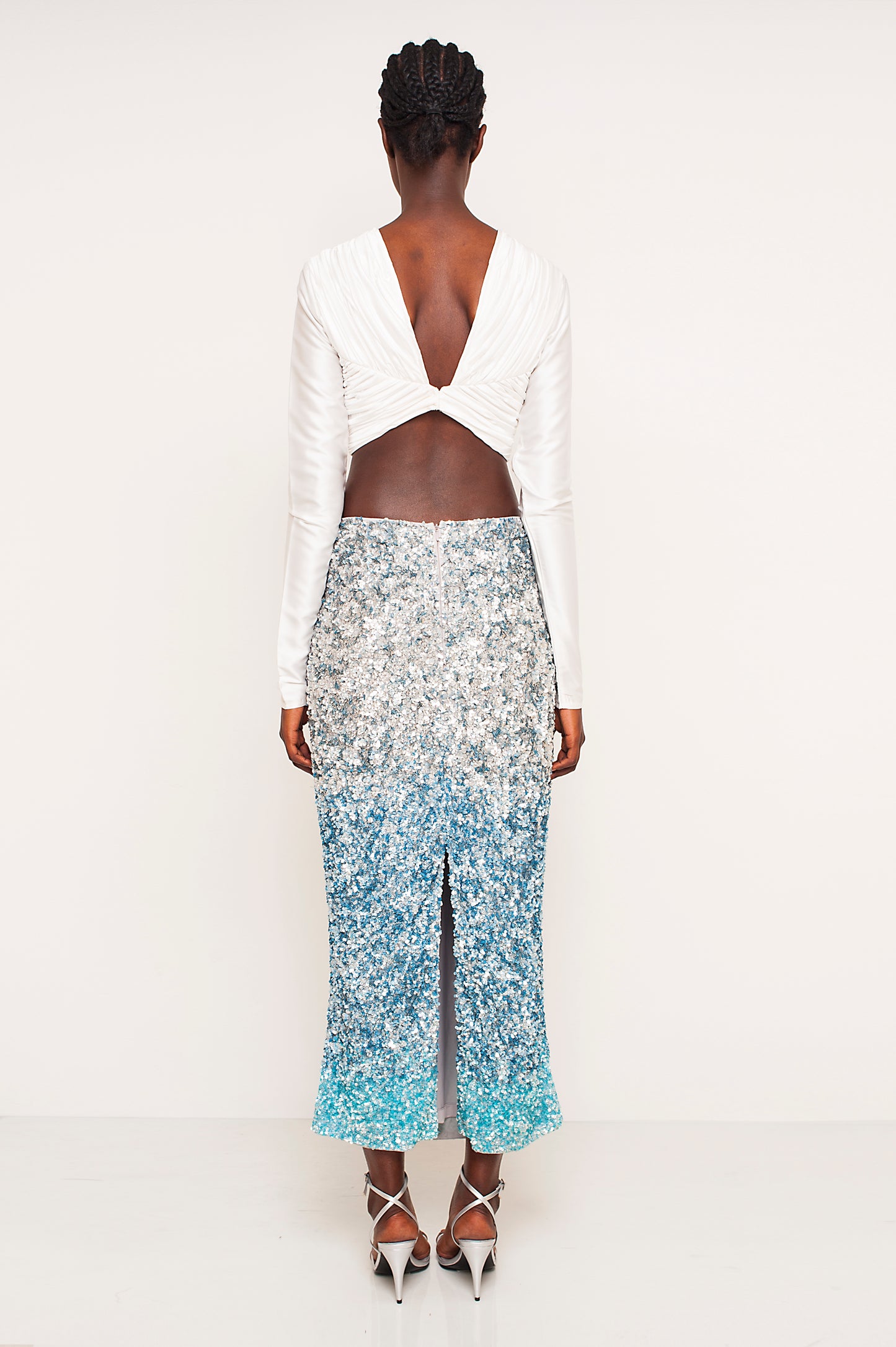 ARGENTIA EMBROIDERED LONG SKIRT