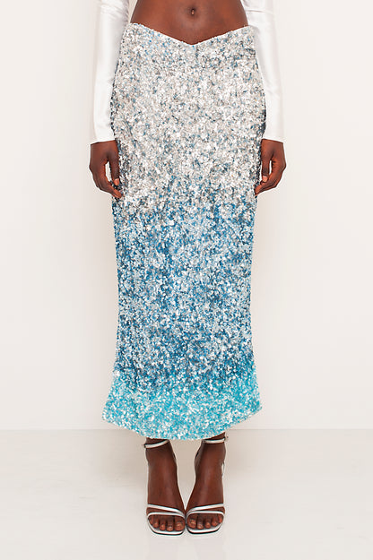 ARGENTIA EMBROIDERED LONG SKIRT