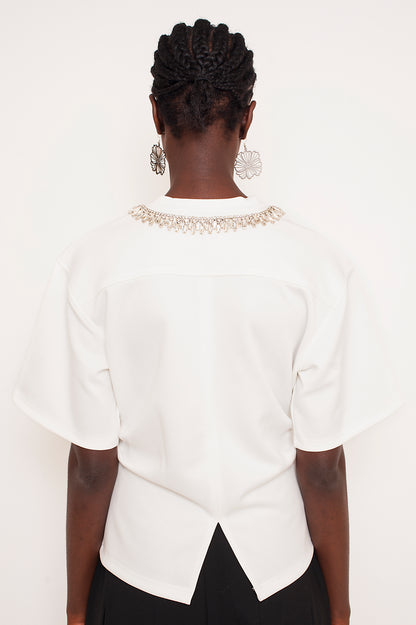 NECKLACE CRYSTALS TEE