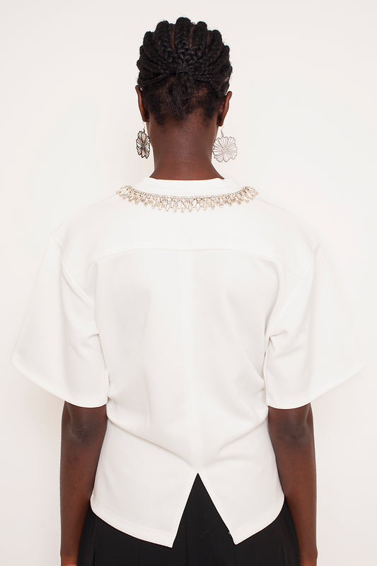 NECKLACE CRYSTALS TEE