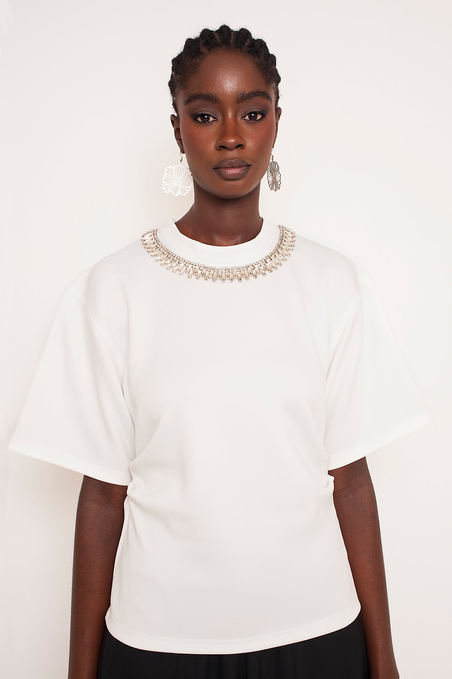 NECKLACE CRYSTALS TEE