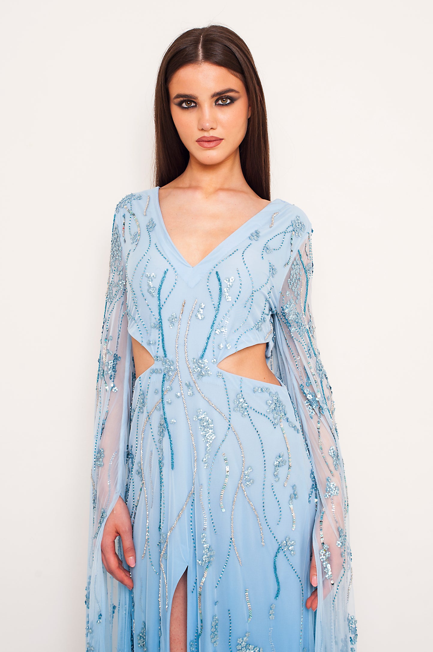 VESTALE EMBROIDERED LONG DRESS