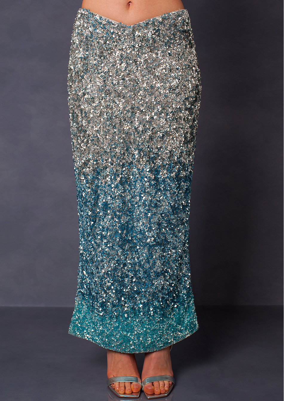 ARGENTIA EMBROIDERED LONG SKIRT